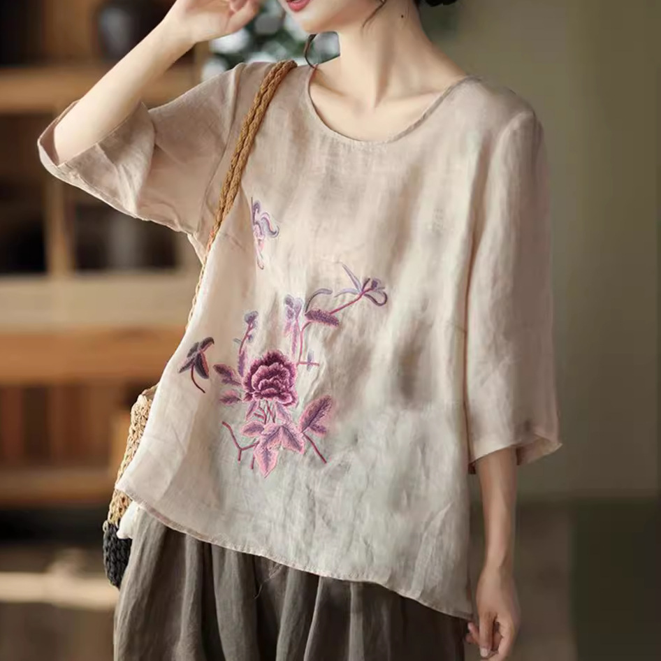 Ethnic Fashion For Ladies - Blusa Retro de Verano para Mujer