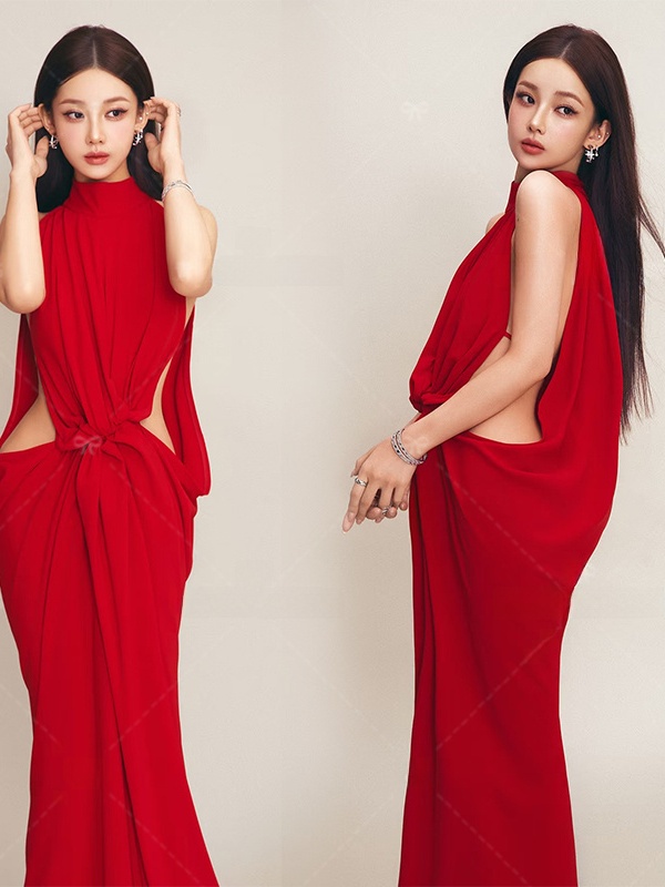 Ethnic Fashion Photography - Vestido Rojo para Fotografía de Retratos,