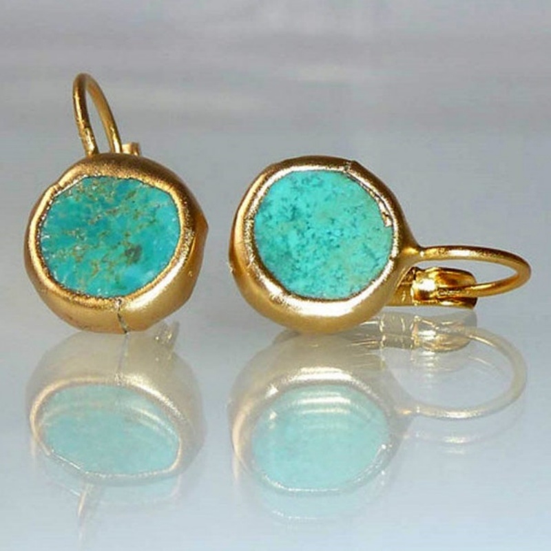 Ethnic Indian Fashion - Pendientes colgantes de piedra de resina