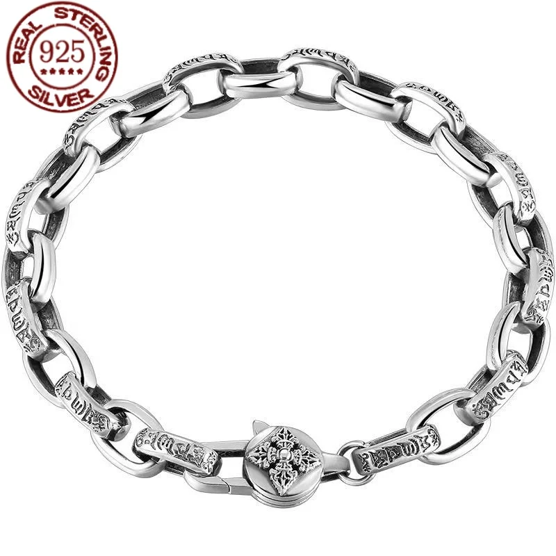 Ethnic Fashion Trend - Pulsera de plata S925 de seis