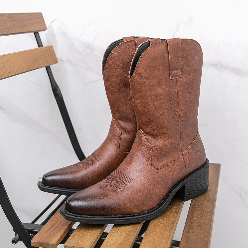 Ethnic Fashion - Botas de Hombre Clásicas con Bordado