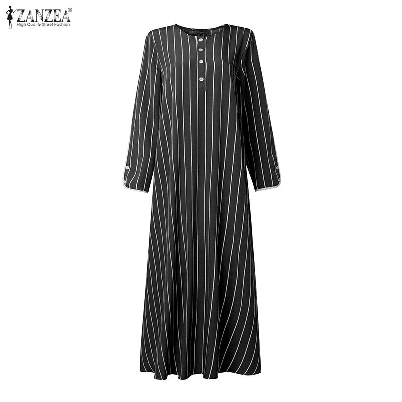 Vestido maxi a rayas modesto m - Abaya Modest Wear reseña y precio