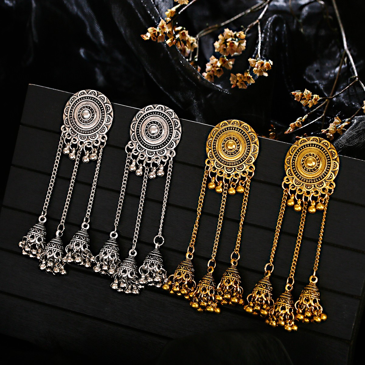 Pendientes largos étnicos Vint - Ethnic Indian Fashion reseña y precio