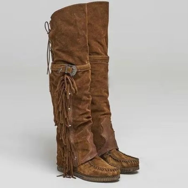 Botas bohemias hasta la rodill - Ethnic Fashion reseña y precio