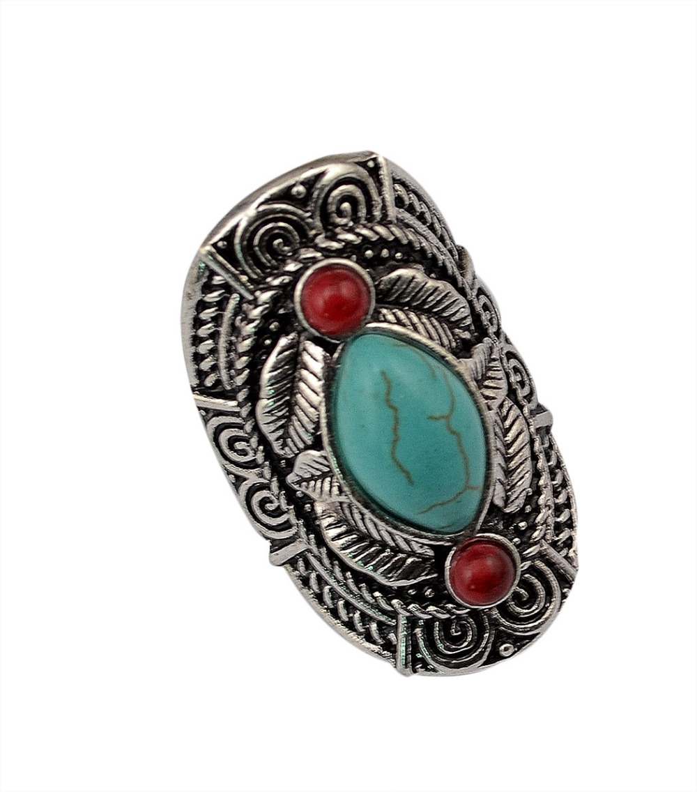 Anillos de turquesa tibetanos  - Ethnic Fashion Pakistan reseña y precio