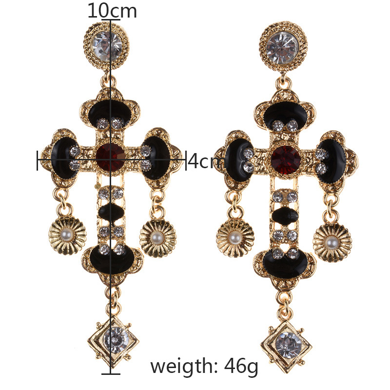 Pendientes de Cruz Barrocos Ét - Ethnic Indian Fashion reseña y precio