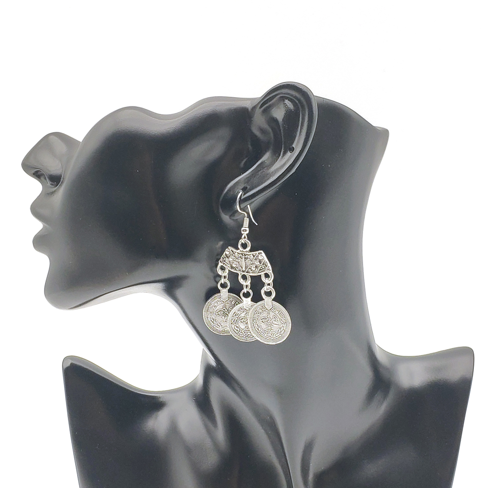 Pendientes colgantes de 3 mone - Ethnic Fashion Pakistan reseña y precio