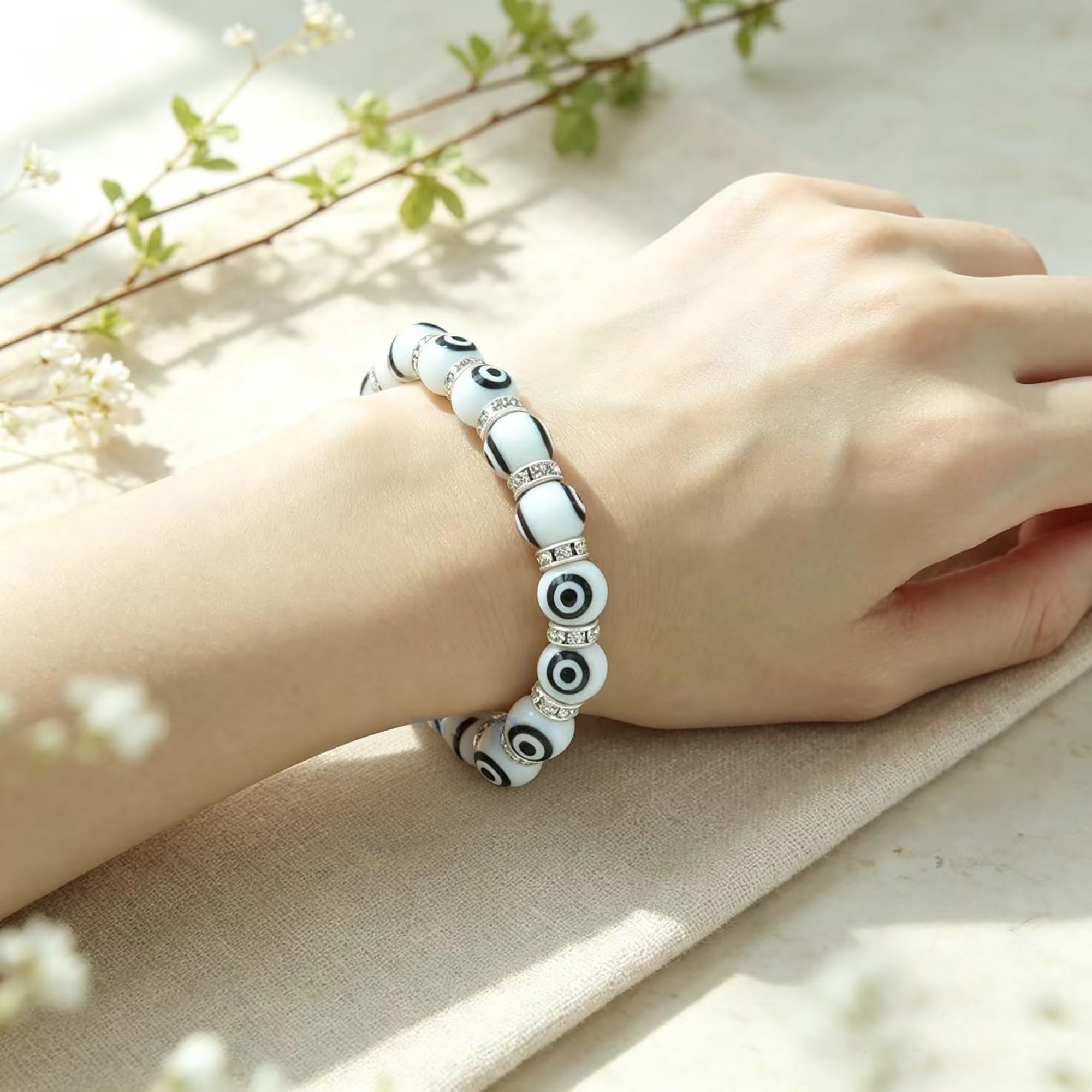 1 Pulsera de Ojo Turco, Cuenta - Ethnic Wear Men'S Fashion reseña y precio