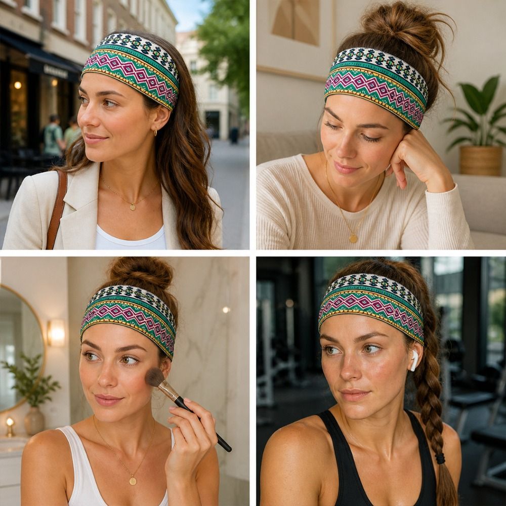 Diadema Deportiva Elástica con - Ethnic Fashion Show reseña y precio