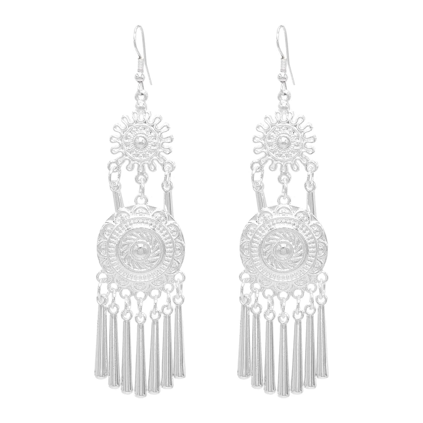 Pendientes largos Miao de alea - Ethnic Fashion Pakistan reseña y precio