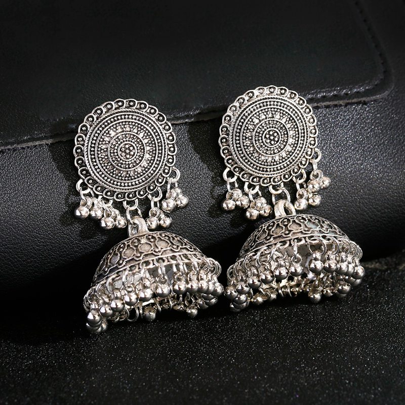 Pendientes étnicos de campanas - Ethnic Indian Fashion reseña y precio