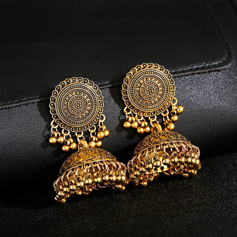 Pendientes étnicos de campanas - Ethnic Indian Fashion reseña y precio