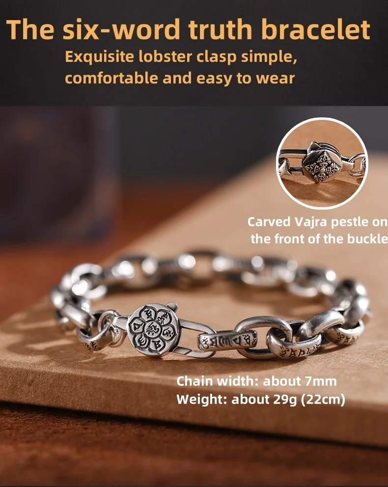 Pulsera de plata S925 de seis  - Ethnic Fashion Trend reseña y precio