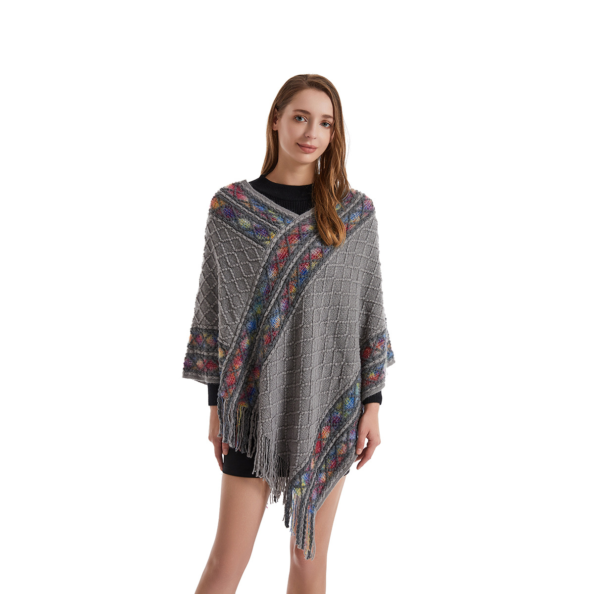 Poncho de primavera y otoño pa - Ethnic Fashion For Ladies reseña y precio