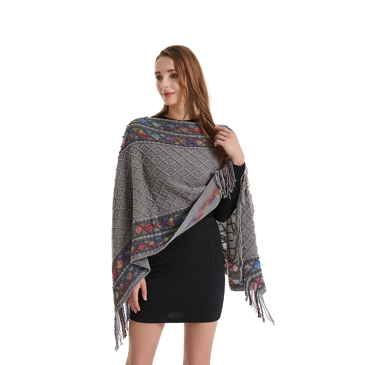 Poncho de primavera y otoño pa - Ethnic Fashion For Ladies reseña y precio