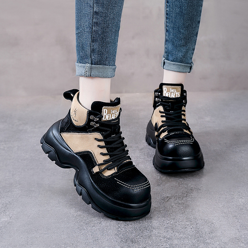 Botas de moda con cuña de cuer - Ethnic Fashion reseña y precio