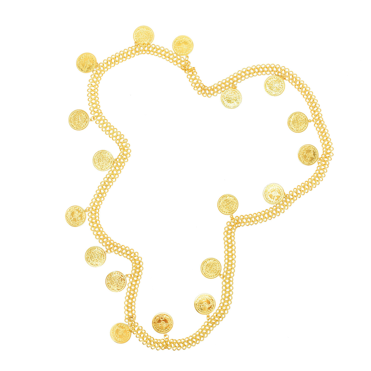 Monedas grandes simples chapad - Ethnic Indian Fashion reseña y precio